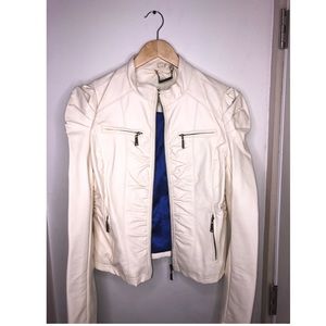 White leather jacket